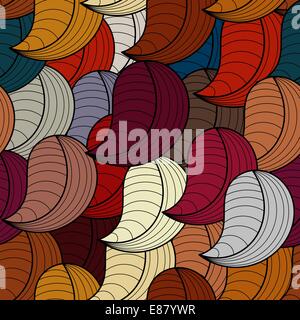 Nahtloses Muster mit roten Herbst Blätter Stock Vektor