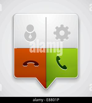 Telefon-Tasten in einen Zeiger Stock Vektor