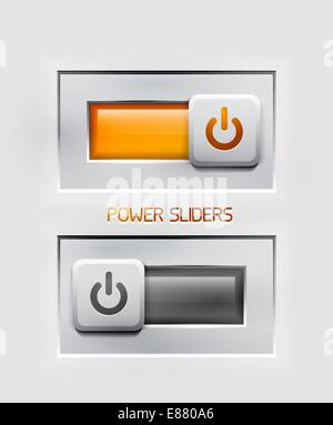 Vektor-Power Regler moderne icons Stock Vektor