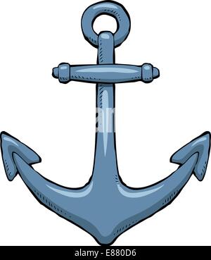 Anchor auf einem weißen Hintergrund-Vektor-illustration Stock Vektor