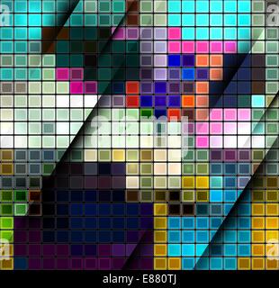 Bunte abstrakte Mosaik Hintergrund Stock Vektor