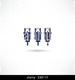 USB-Symbol Stock Vektor