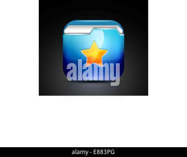 Favoriten-Ordner Symbol Konzept. Vektor Stock Vektor