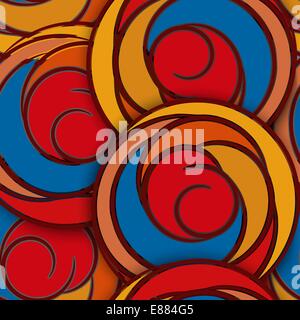 Nahtloses Muster mit abstrakten Blumen Rosen Stock Vektor