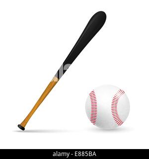 Schläger und Ball für baseball Stock Vektor