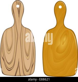 Schneidbretter aus Holz Stock Vektor