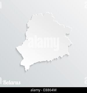 Abstrakte Icon-Karte von Belarus auf einem grauen Hintergrund Stock Vektor