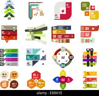 Satz der modernen Infografik-Design-Vorlagen und Elemente Stock Vektor