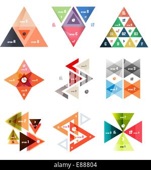 Satz von modernen Vorlagen abstrakte Dreieck Stock Vektor
