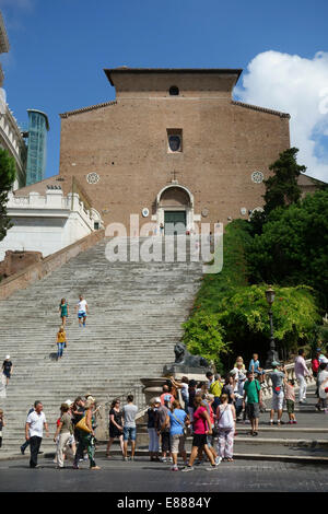 Aracoeli-Treppe und Santa Maria in Aracoeli Kirche Rom Italien Stockfoto