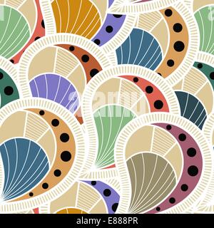 Nahtlose ethnische Muster mit floralen ornament Stock Vektor