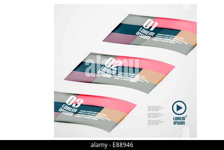 Papier-Seiten Infografiken Stock Vektor