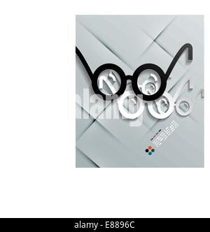 Gläser-Papier-moderne Vektor-design Stock Vektor