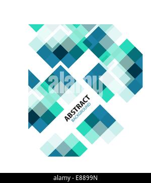 Quadratischen blauen geometrischen abstrakten Hintergrund Stock Vektor