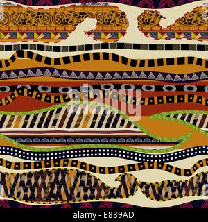 Nahtlose multicolor ethnische Struktur Stock Vektor