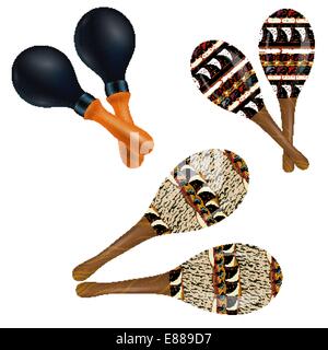 Satz von maracas Stock Vektor