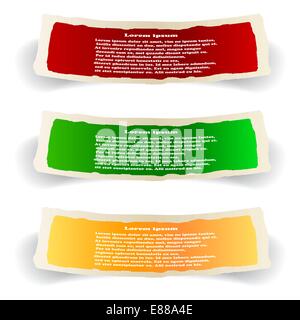 Satz von farbigen Banner. Stock Vektor