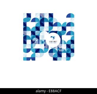 Blaue Kreise geometrischen abstrakten Hintergrund Stock Vektor
