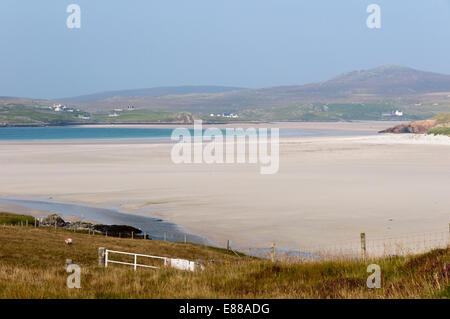 Cappadale Sands, ein Teil des Traigh Uige auf der Isle of Lewis. Stockfoto