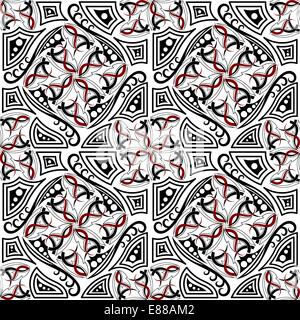 Abstrakte nahtlose Textur mit gotischen Elementen Stock Vektor