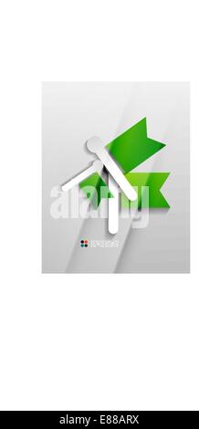 Vektor Flaggen Papier modernes design Stock Vektor