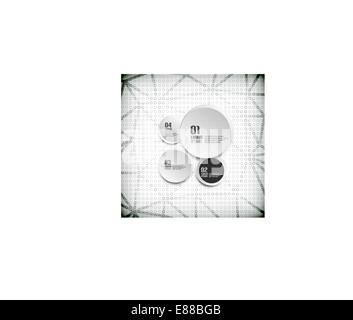 Vektor-3d Papier Infografik - Kreise moderner Design-Vorlage Stock Vektor