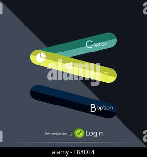 Farbe hellere glänzende Linien - Banner-Vorlagen für Business-Hintergrund | nummerierte Banner | Geschäftsfelder | Vektor Grafik Website layout Stock Vektor