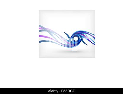 Blaue Welle abstrakte Linien minimalistisches design Stock Vektor