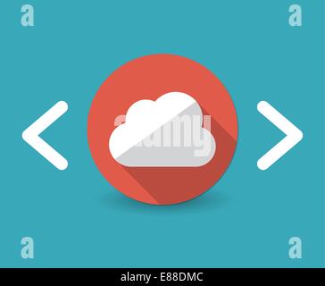 Cloud-Service-Konzept-Symbol Stock Vektor