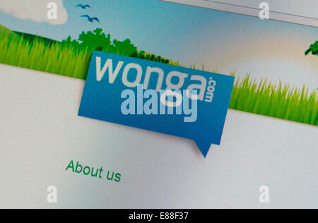 Wonga Logo auf einem Laptop Stockfoto
