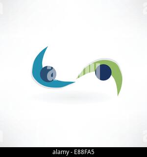 Symbol "freundliches Team" Stock Vektor