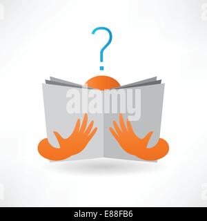 Mann liest ein Buchsymbol Stock Vektor