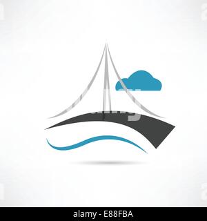 Vektor-große Brücke-Symbol Stock Vektor