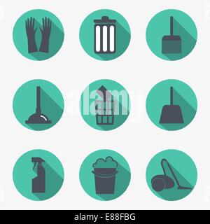 Reinigung der Symbole Stock Vektor