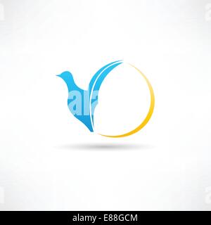 Vogel-Abstraktion-Symbol Stock Vektor