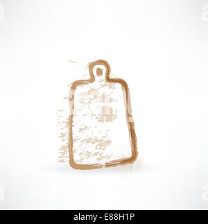 Board für schneiden Gemüse und Obst Symbol Stock Vektor