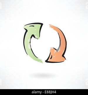 Grunge Symbol "aktualisieren" Stock Vektor