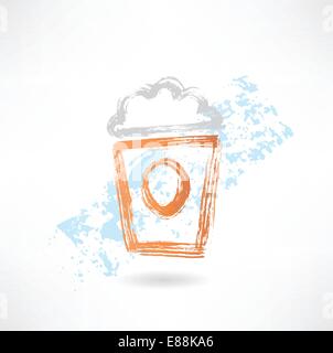Pop-Corn-Grunge-Ikone Stock Vektor