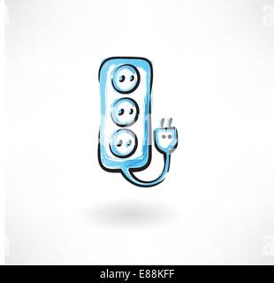 Socket-Grunge-Symbol Stock Vektor