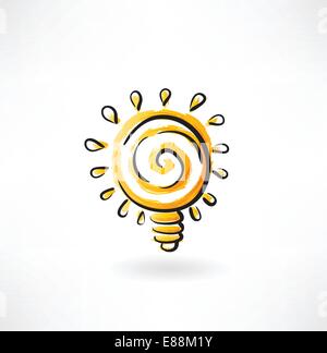 Sonnensymbol Birne grunge Stock Vektor