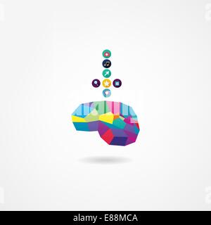 Gehirn-Symbol Stock Vektor