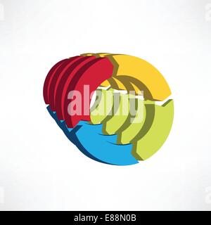 kreisförmige Pfeile-Symbol Stock Vektor