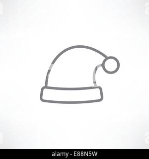 weiße Santa Hüte Stock Vektor