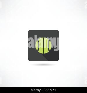 grünen Tennisball Stock Vektor