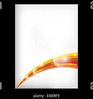 Abstrakte orange Hintergrund mit einem gebogenen element Stock Vektor