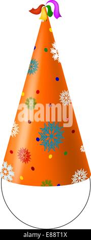 Partyhut mit Schneeflocken Stock Vektor