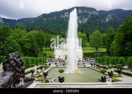 Schloss Linderhof, königliche Villa von König Ludwig der zweite, Bayern, Deutschland, Europa Stockfoto