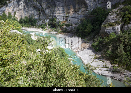 Auf dem Martel Weg, in den Schluchten des Verdon (Frankreich). Sur le sentier Martel, Dans Les gorges du Verdon (Frankreich). Stockfoto