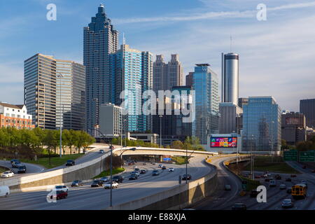Interstate i-85 führt in Downtown Atlanta, Georgia, Vereinigte Staaten von Amerika, Nordamerika Stockfoto