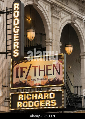 Richard Rodgers Theater Festzelt, "Wenn/dann", Times Square, New York, USA Stockfoto